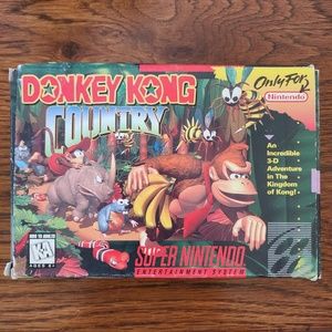 DONKEY KONG COUNTRY GAME FOR SUPER NINTENDO W/MANUAL